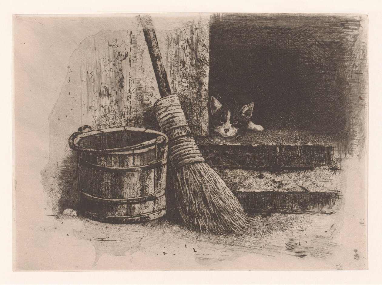 Katze und Maus von Charles Verlat