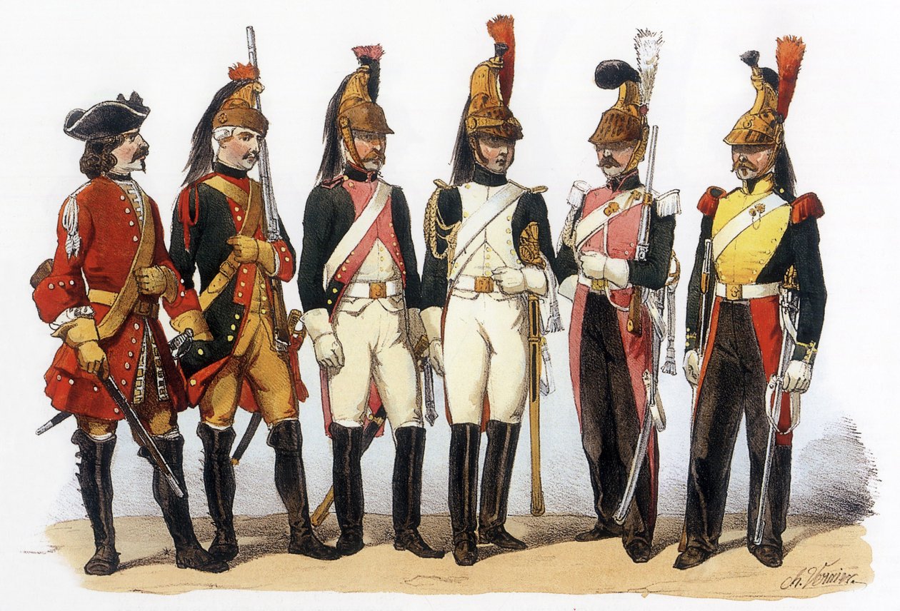 Uniformen der französischen Armee: Dragoner von Charles Vernier