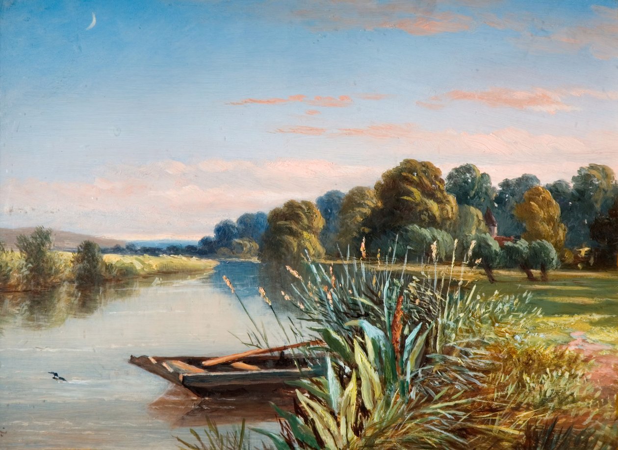Flusslandschaft, 1880 von Charles Walter Radclyffe