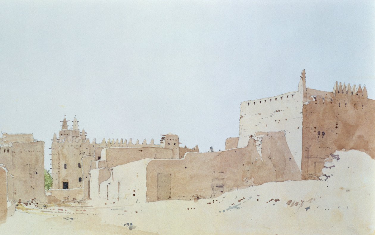 Djenne (Mali) Große Moschee, Montag, 2000 von Charlie Millar