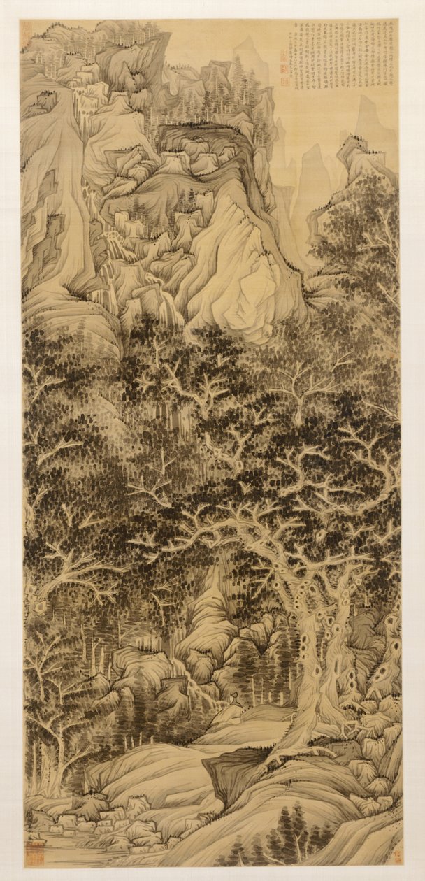 Der Berg der fünf Kaskaden, 1650 von Chen Hongshou