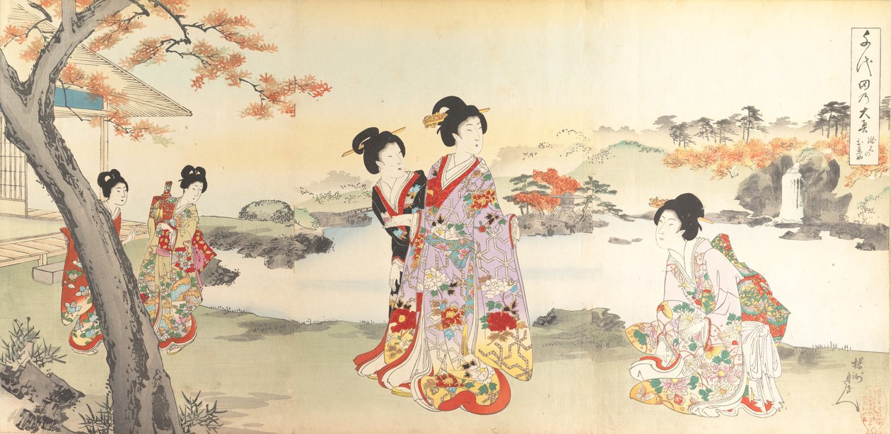 Chiyoda-Schloss Album der Frauen, 1895 von Chikanobu Yoshu