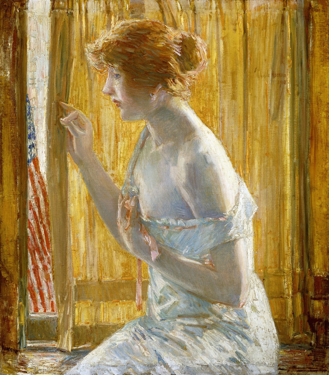Jungen marschieren vorbei von Childe Frederick Hassam