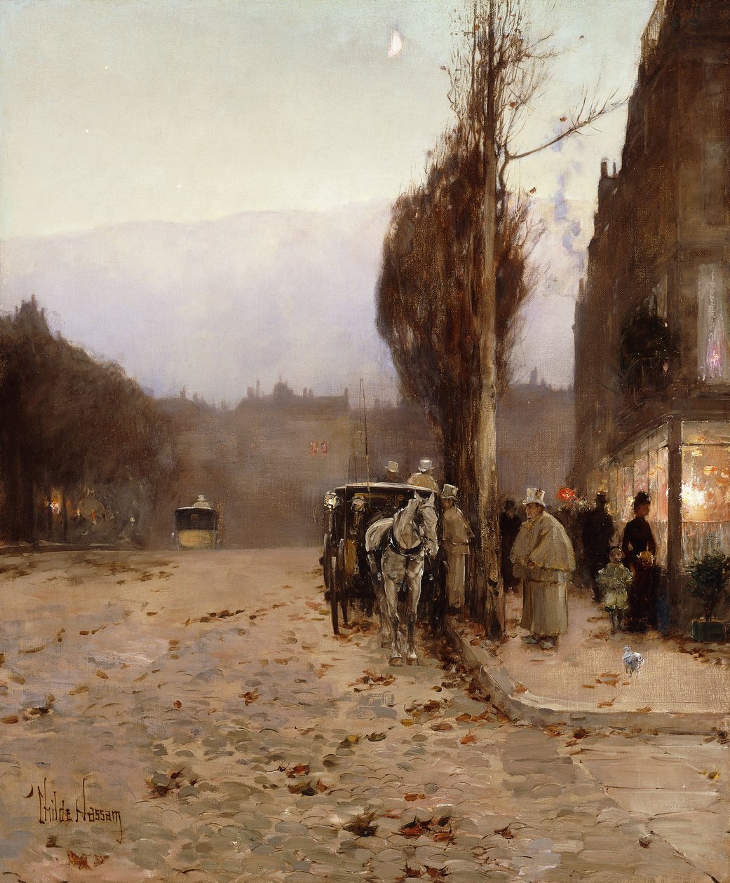 Paris in der Dämmerung von Childe Frederick Hassam