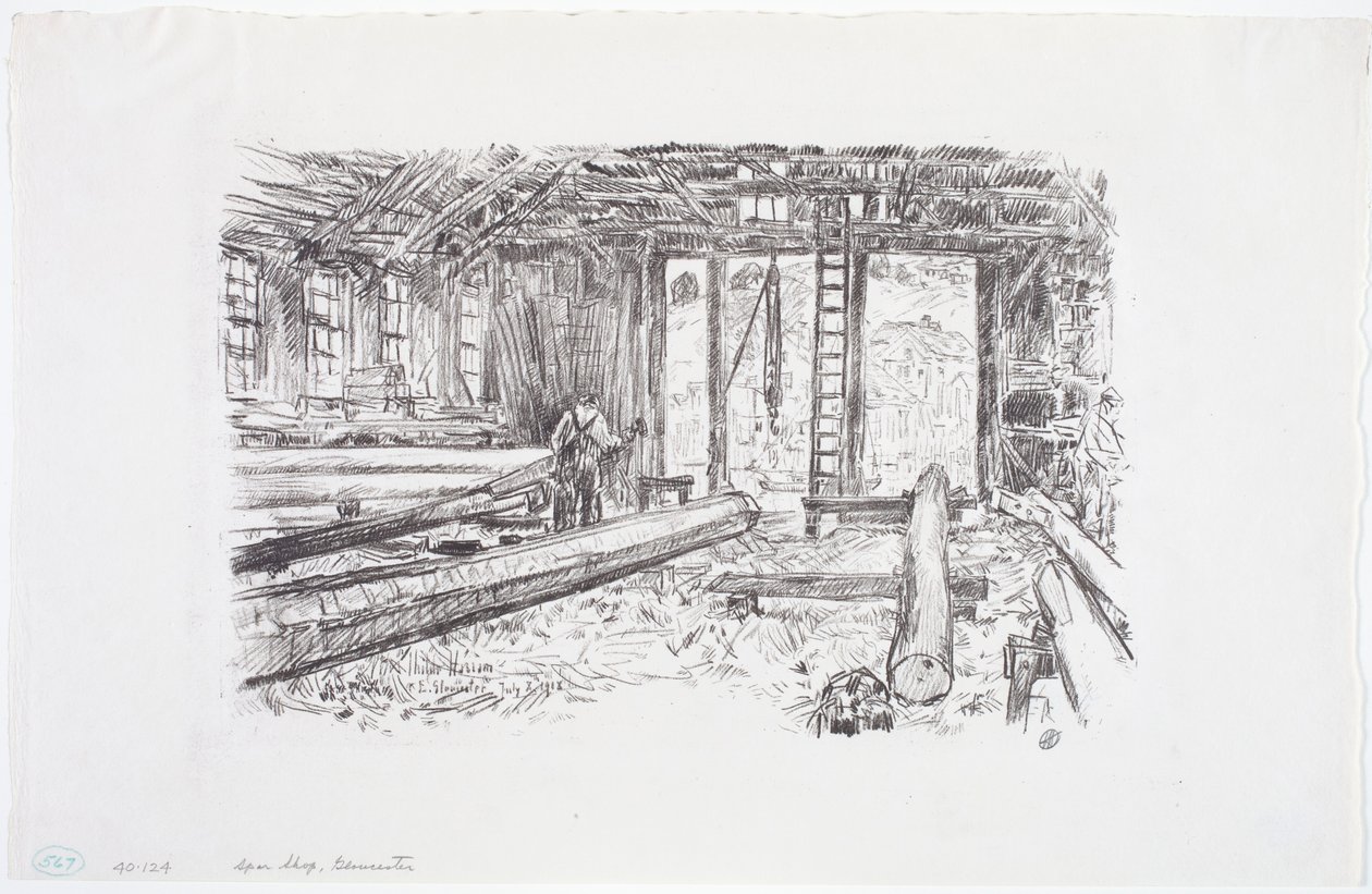 Spar-Laden, Gloucester von Childe Frederick Hassam