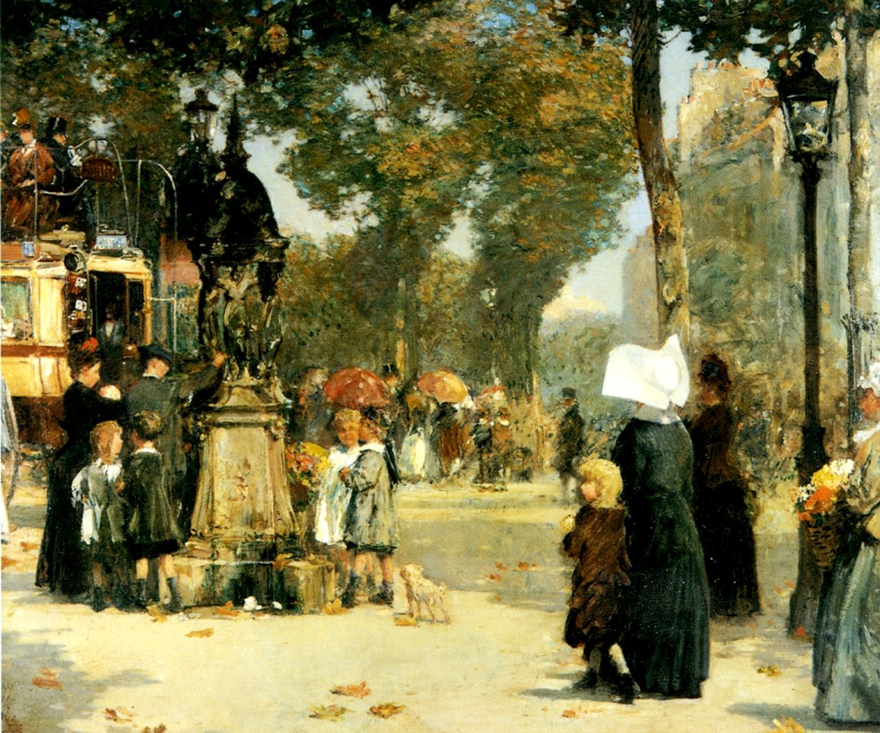 Straßenszene, Paris von Childe Frederick Hassam