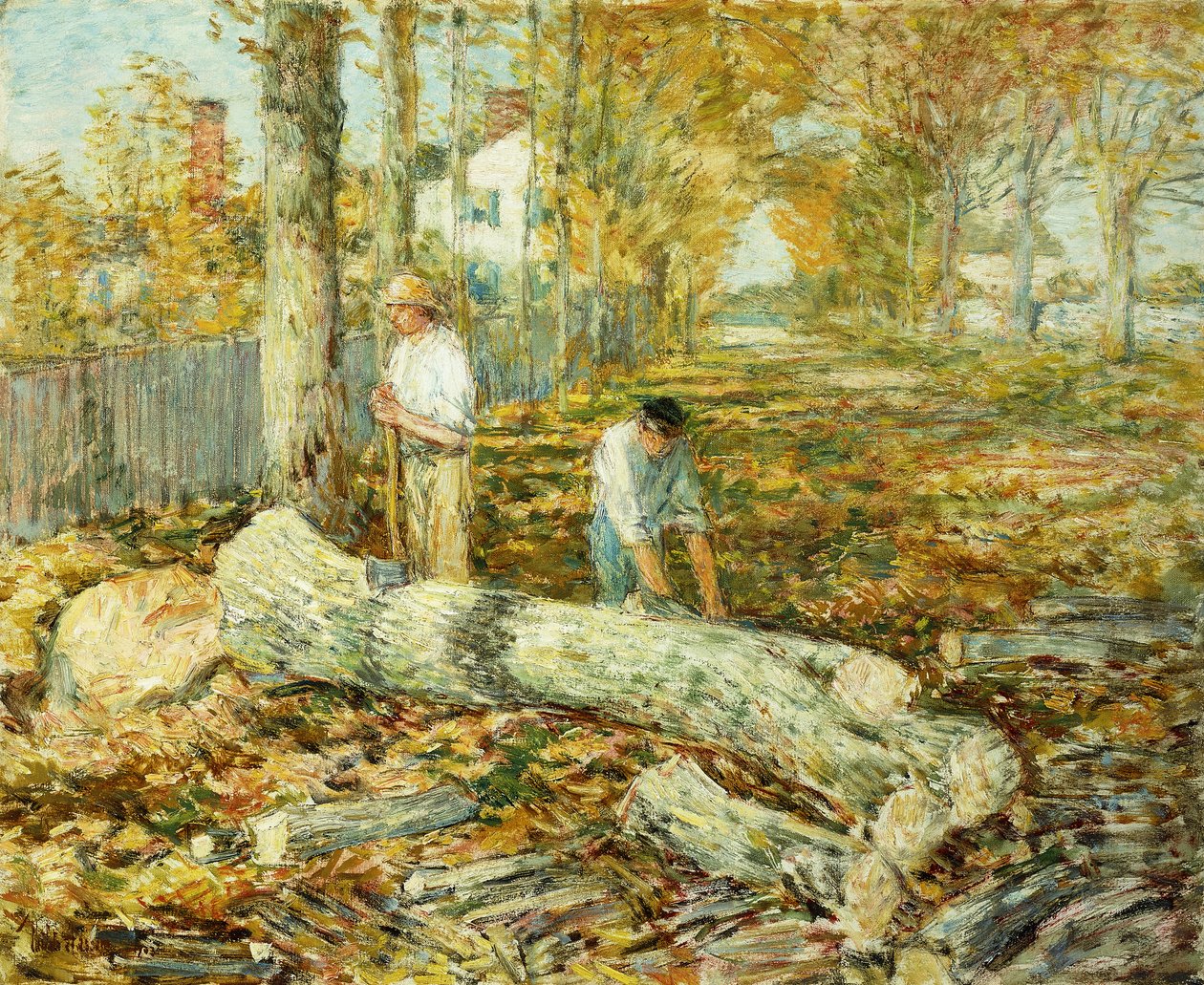 Holzfäller (Die alte Ulme) von Childe Frederick Hassam