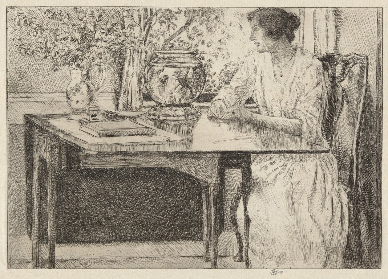 Kolonialer Tisch, Cos Cob, 1915 von Childe Hassam