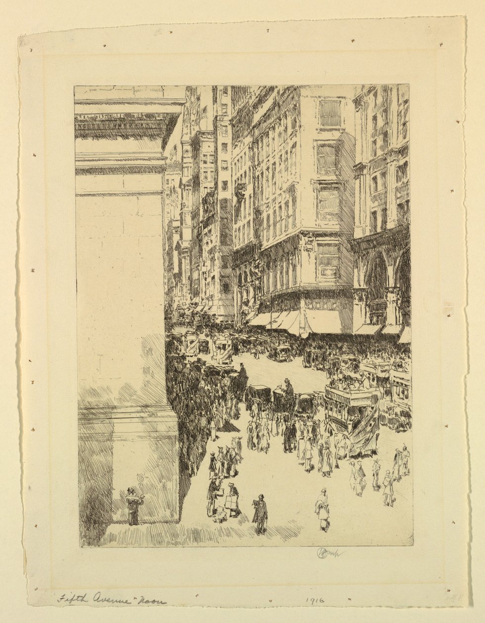 Fifth Avenue, Mittag von Childe Hassam