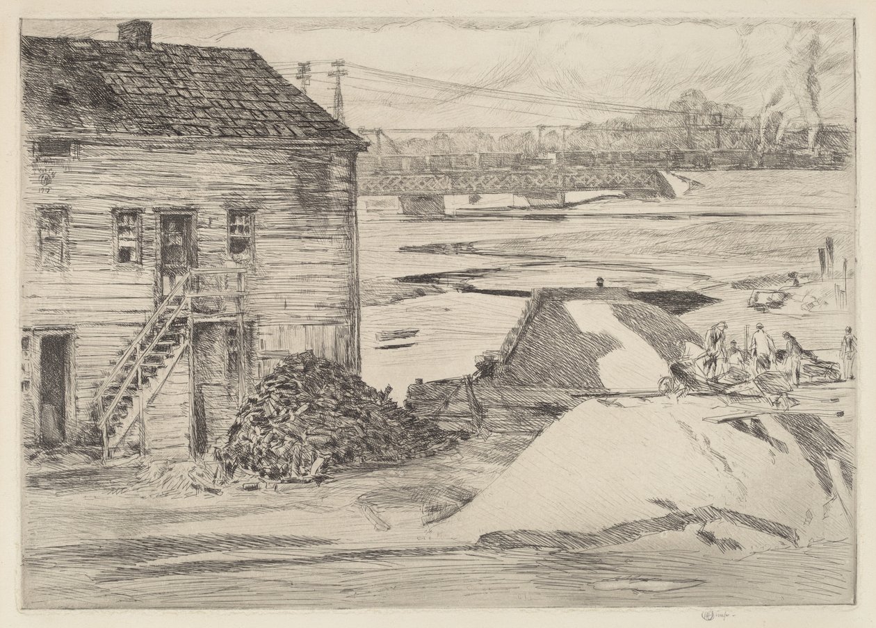 Ebbe, Cos Cob Brücke von Childe Hassam