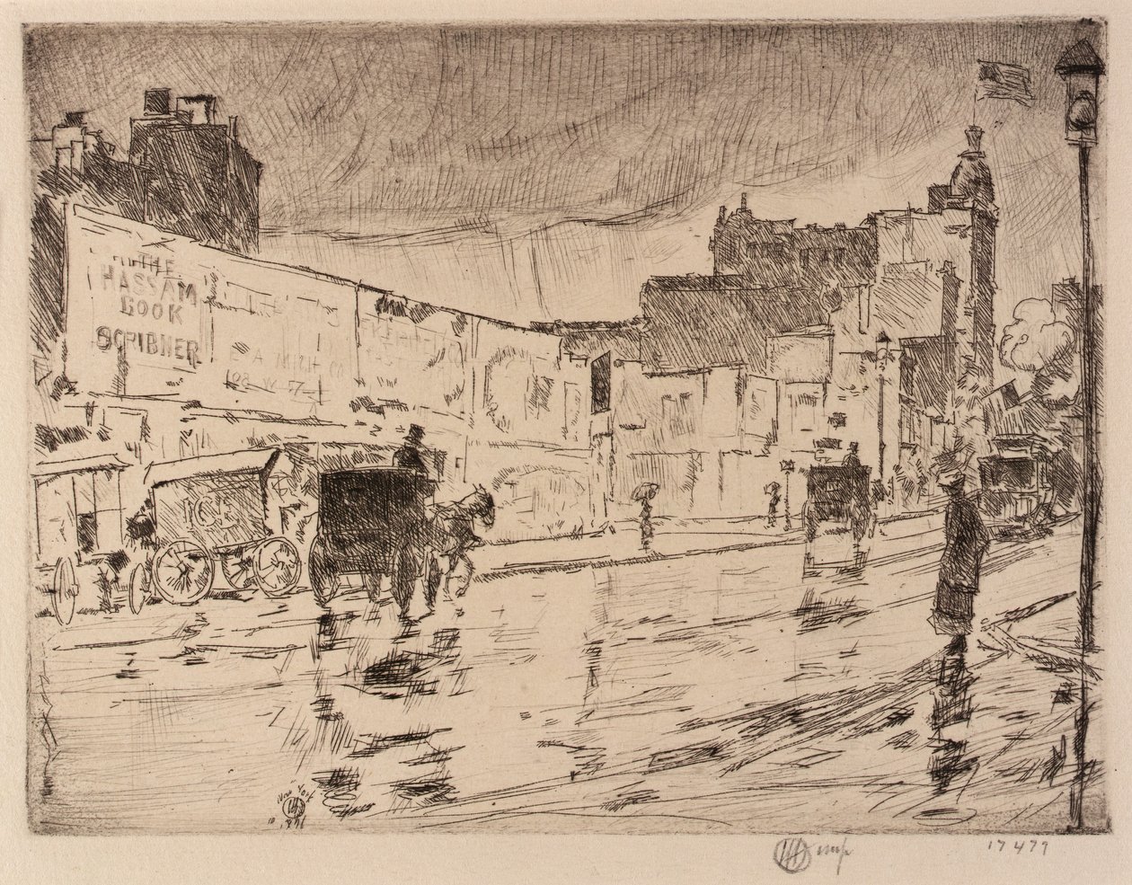 Die Plakatwände, New York von Childe Hassam