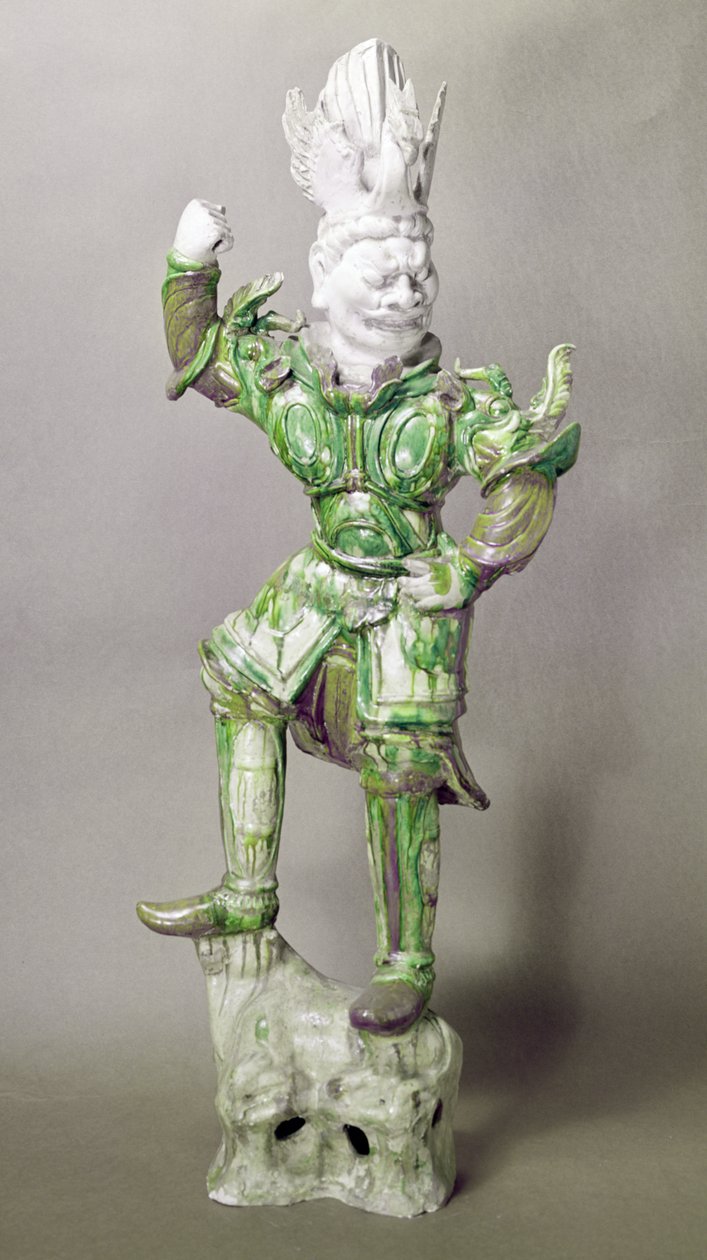 Irdenware Grabwächter, chinesisch, Tang-Dynastie (618-906) von Chinese School