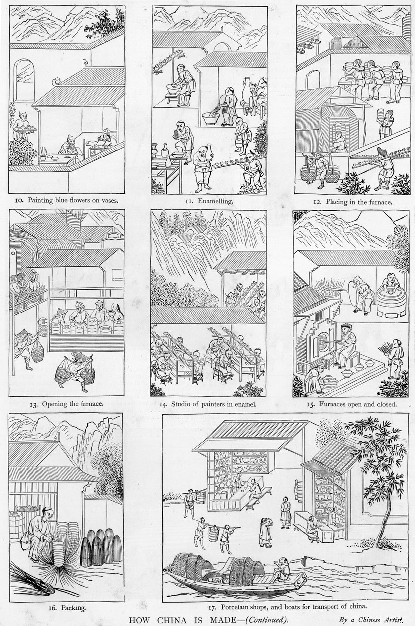 Porzellanherstellung von Chinese School