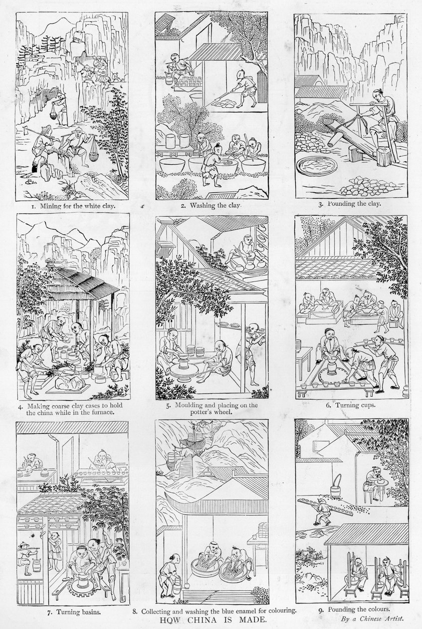 Porzellanherstellung von Chinese School