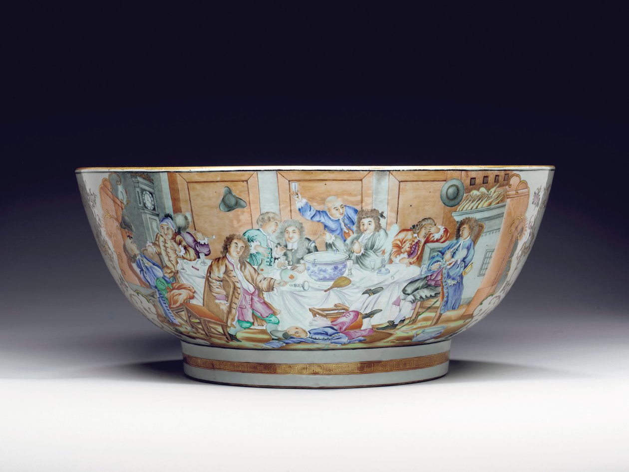 Seltene und massive Bowleschale, ca. 1775 von Chinese School