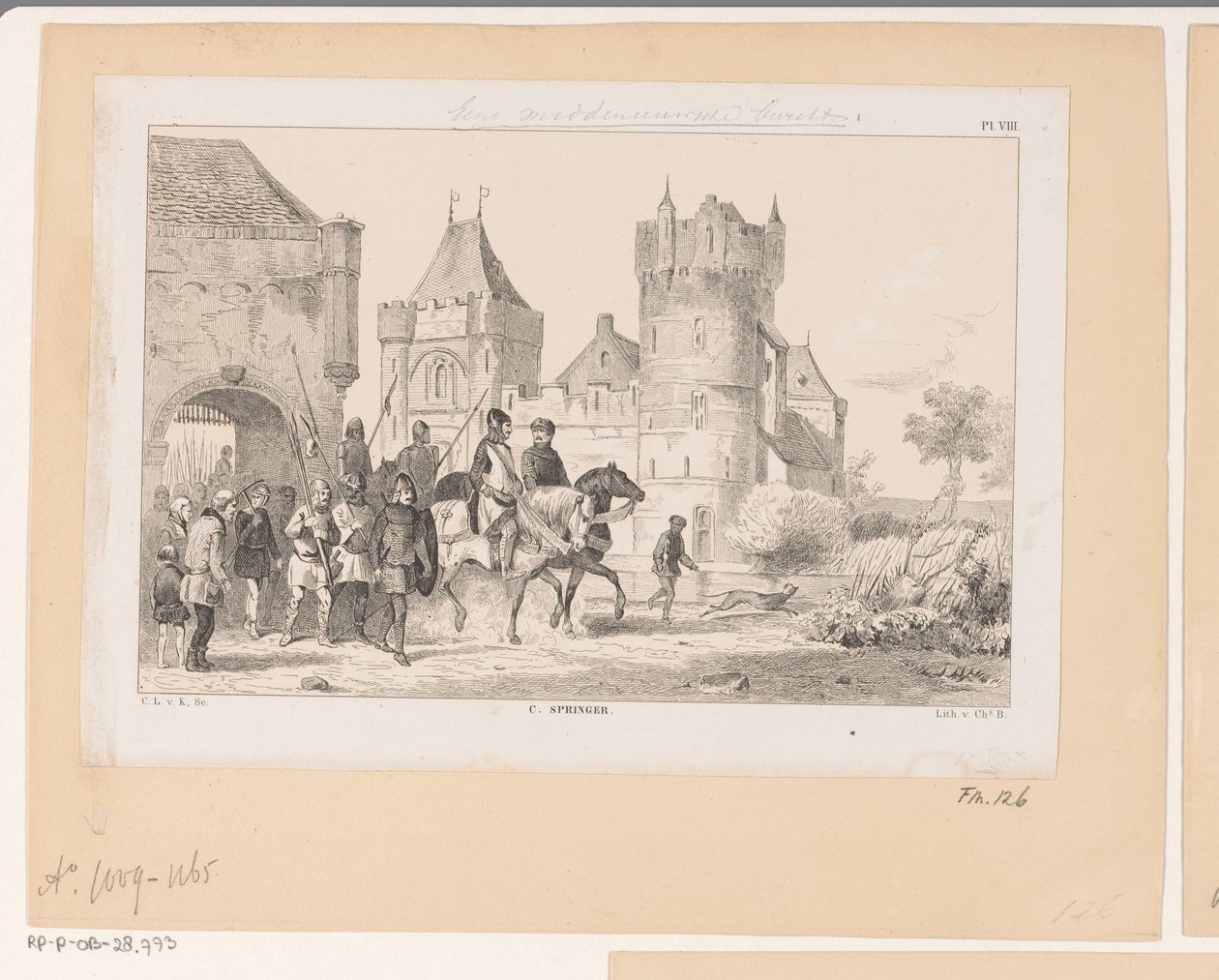 Eine mittelalterliche Burg, 11. Jahrhundert von Christiaan Lodewijk van Kesteren