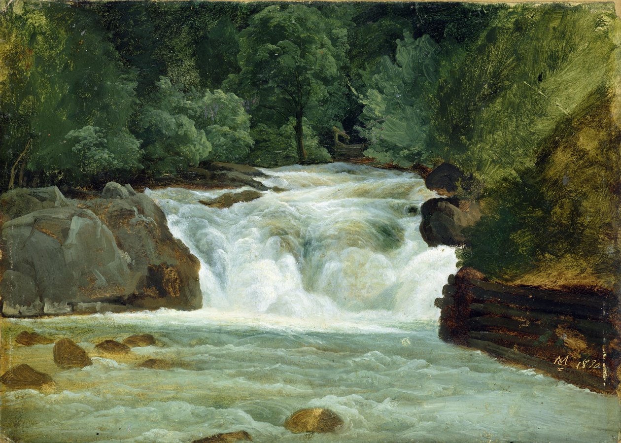 Ein Wasserfall in Oberbayern, 1830 von Christian Ernst Bernhard Morgenstern