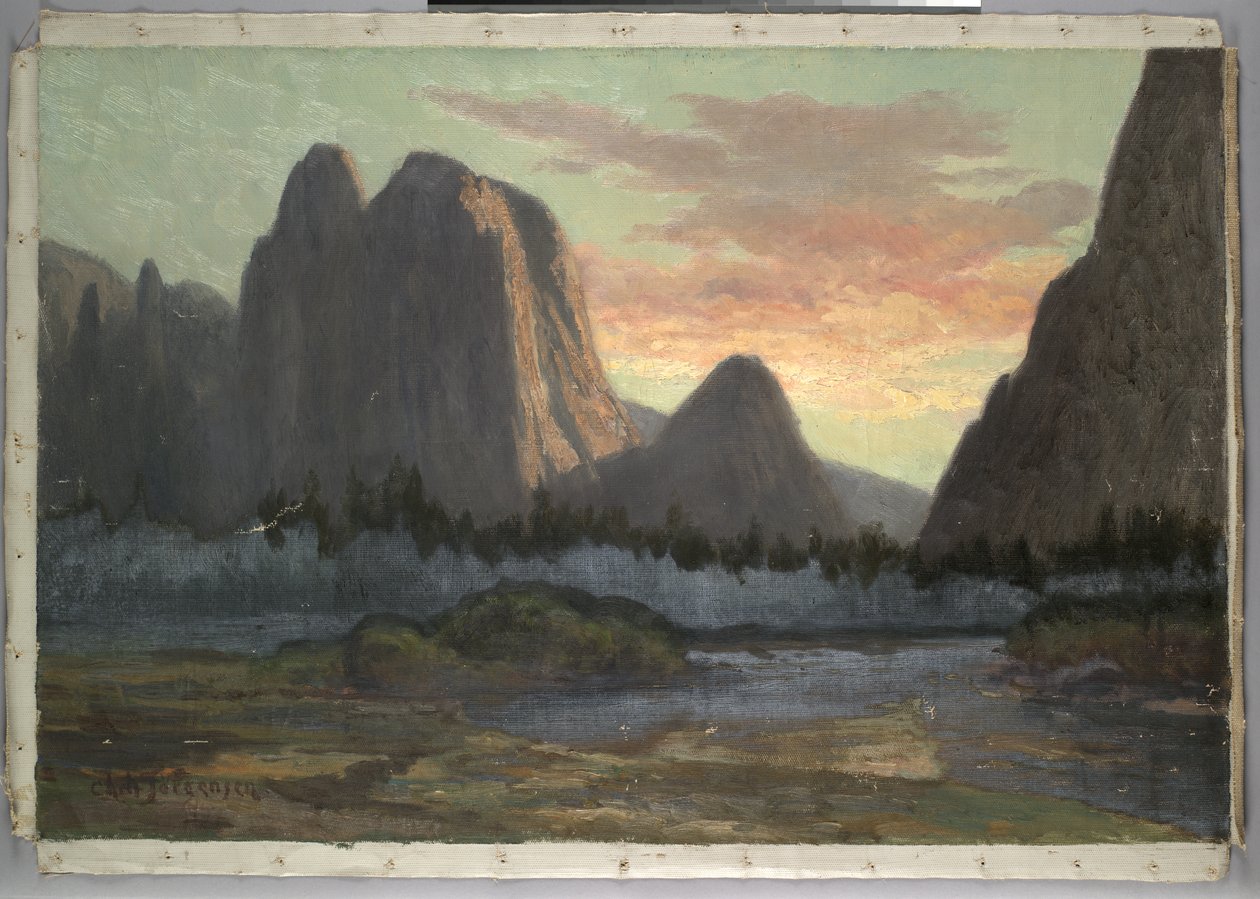 Yosemite-Ansicht, Sonnenuntergang, ca. 1899 von Christian Jorgensen