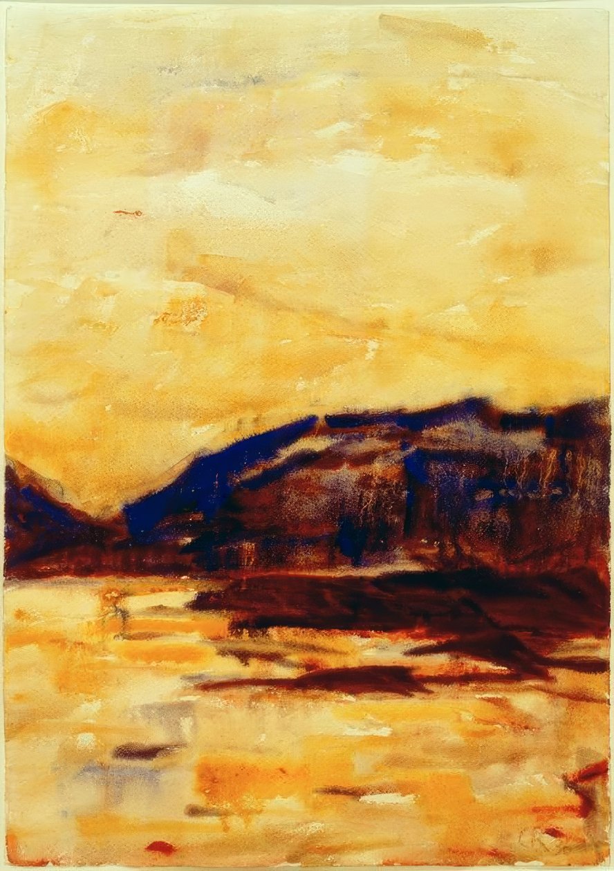 Goldenes Abendlicht am Lago Maggiore von Christian Rohlfs