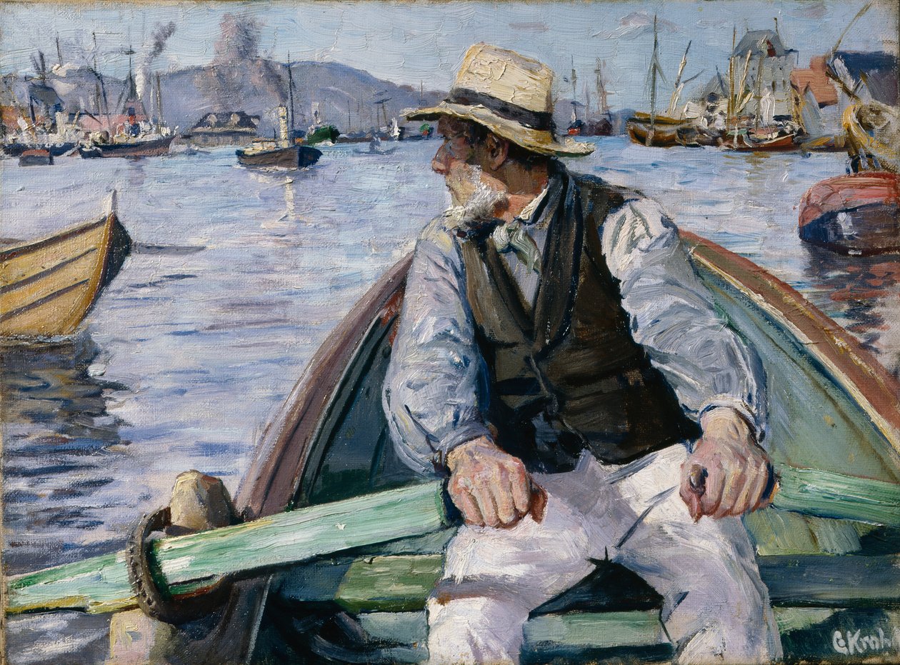 Blick nach vorne, Bergen Bucht von Christian Krohg