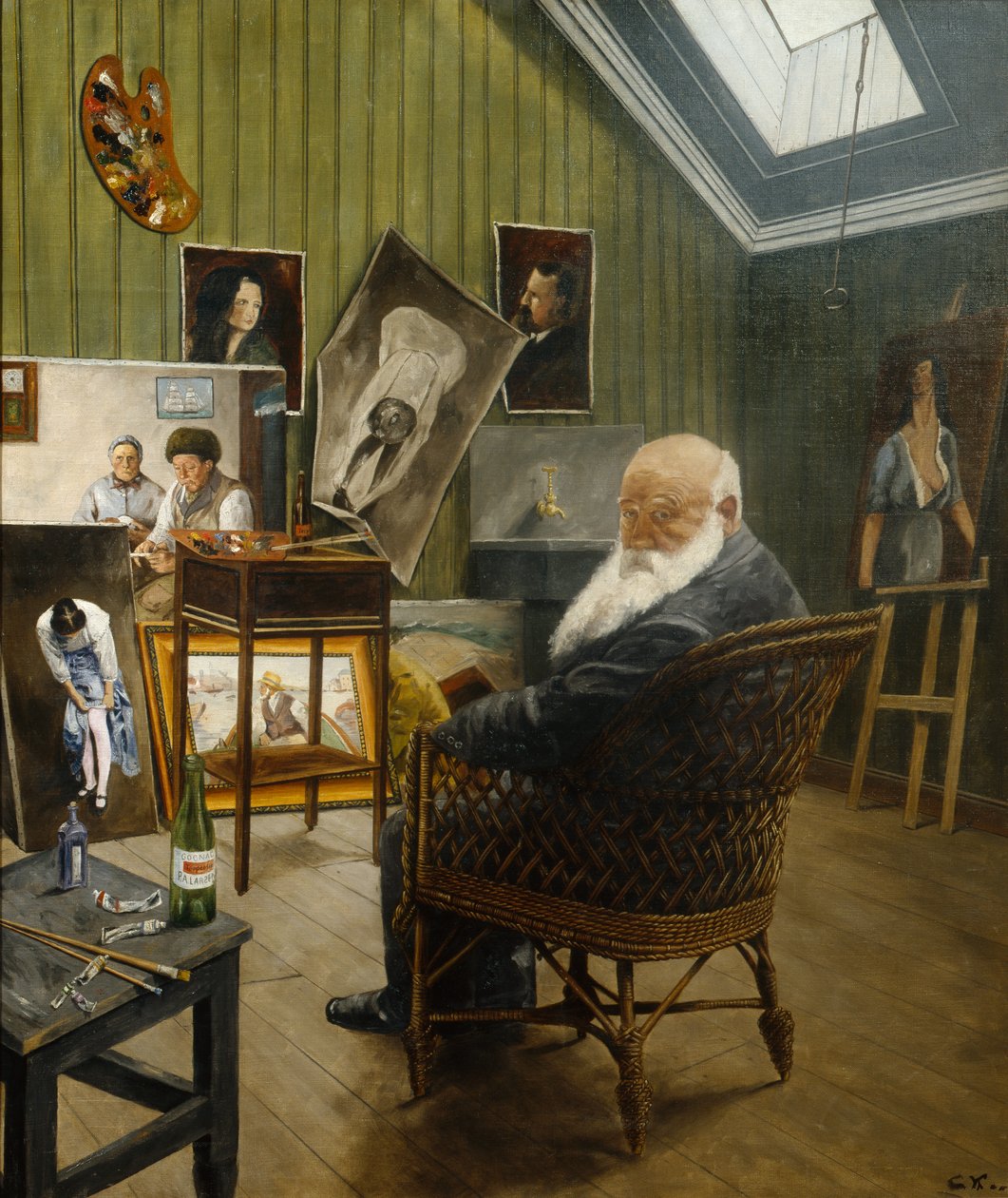 Selbstporträt von Christian Krohg