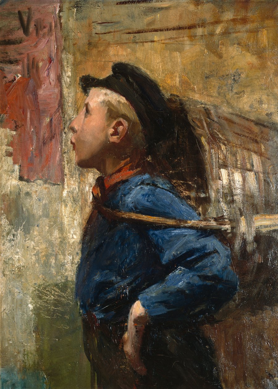 Pfeifender Laufbursche von Christian Krohg