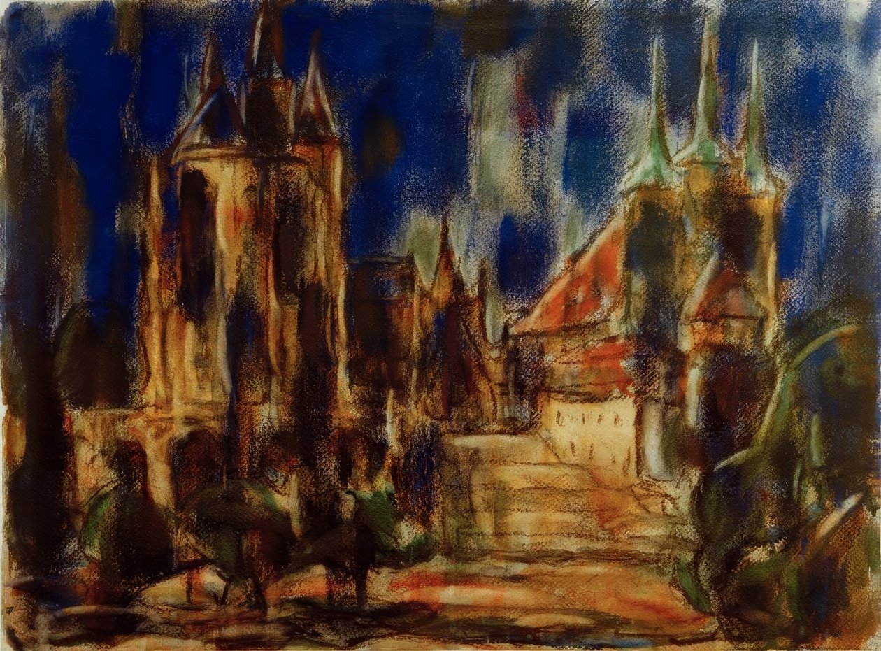 Erfurt (Dom und Severikirche) von Christian Rohlfs