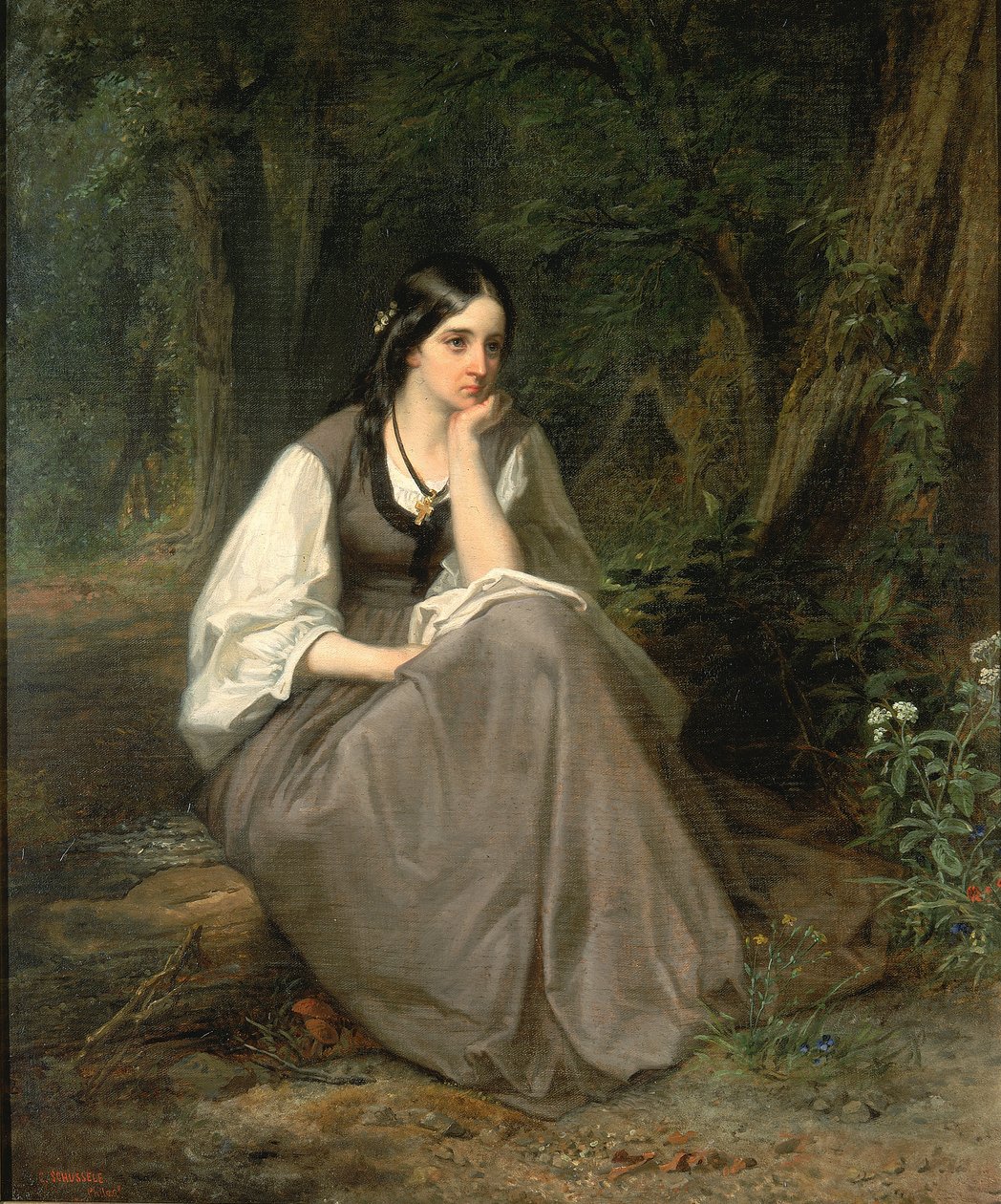 Evangeline, 1861 von Christian Schussele