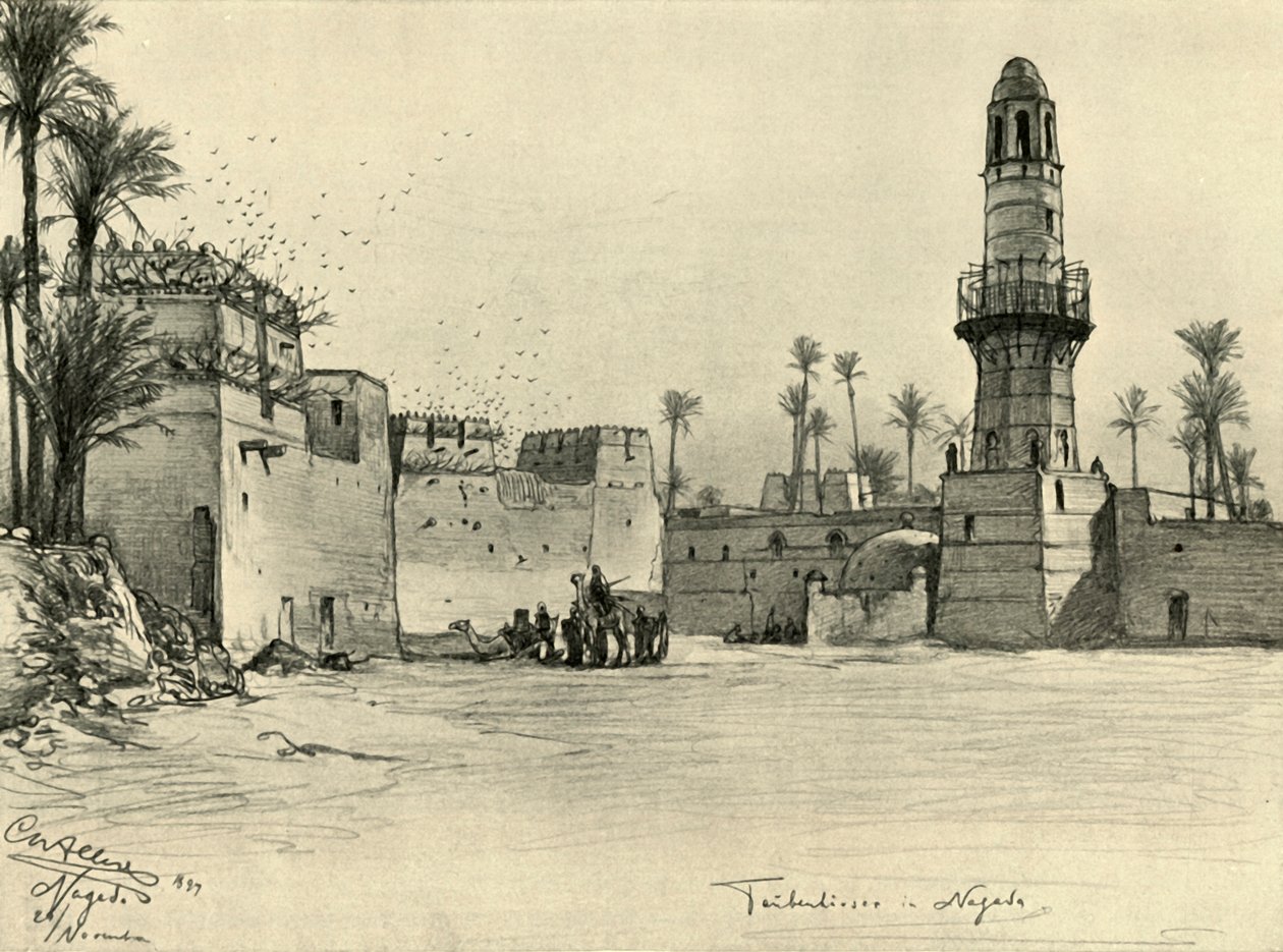 Häuser in Nagada, Ägypten von Christian Wilhelm Allers