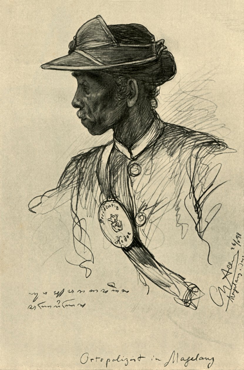 Polizist, Magalang, Java, 1898 von Christian Wilhelm Allers