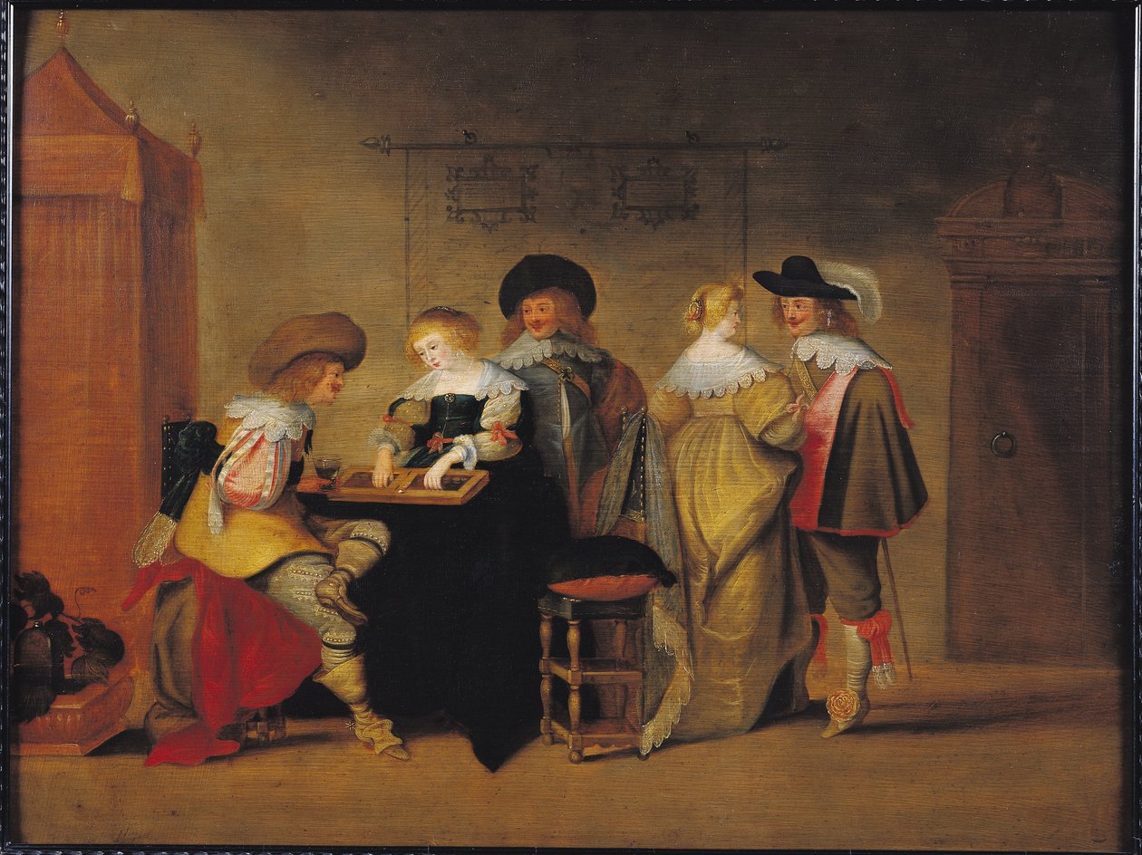 Backgammon-Spieler von Christoffel Jacobsz van der Lamen