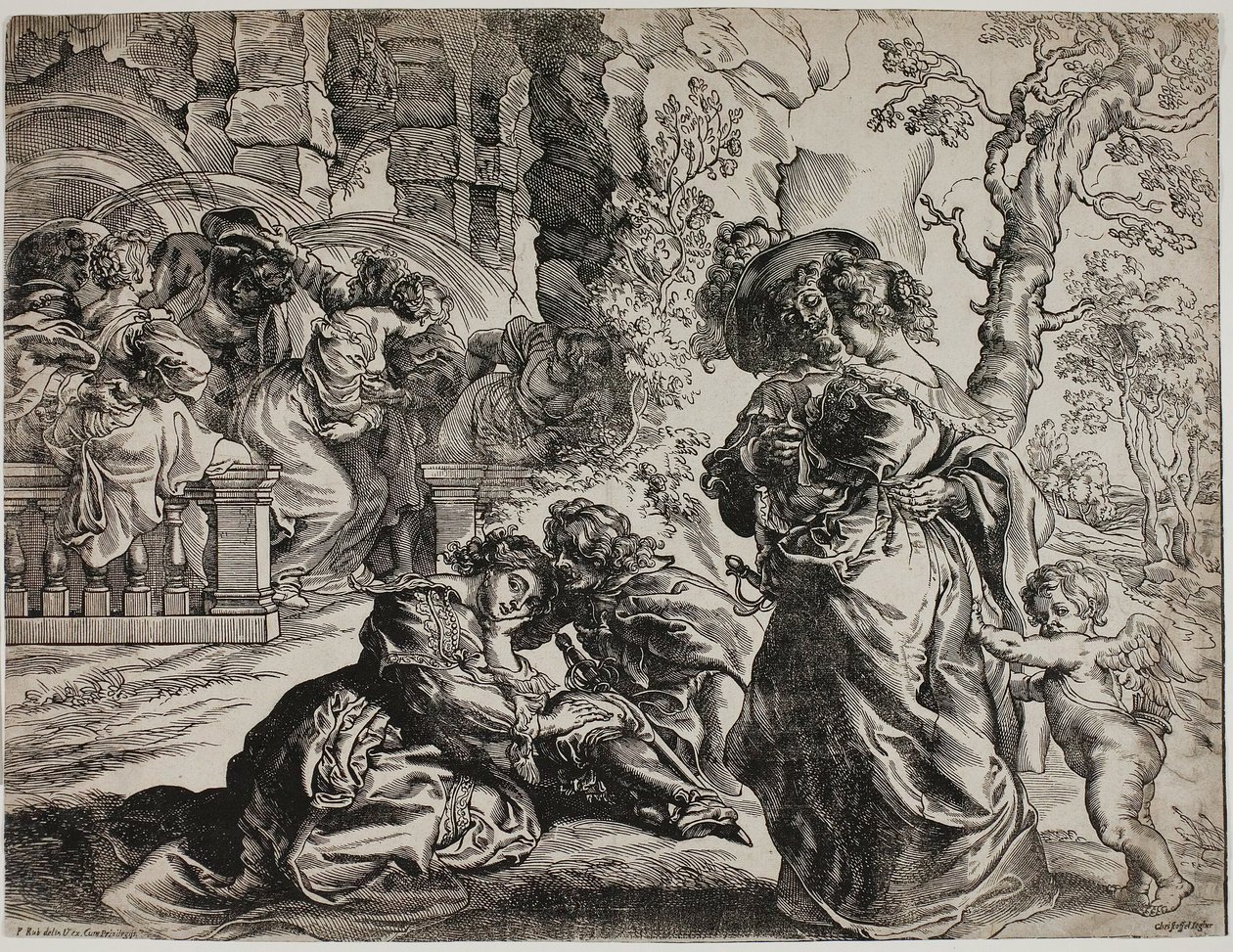 Der Garten der Liebe, rechte Hälfte von Christoffel Jegher