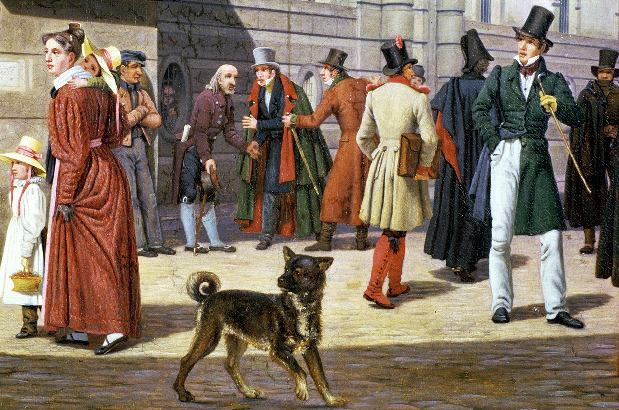 Straßenszene in Stockholm von Christoffer Wilhelm Eckersberg