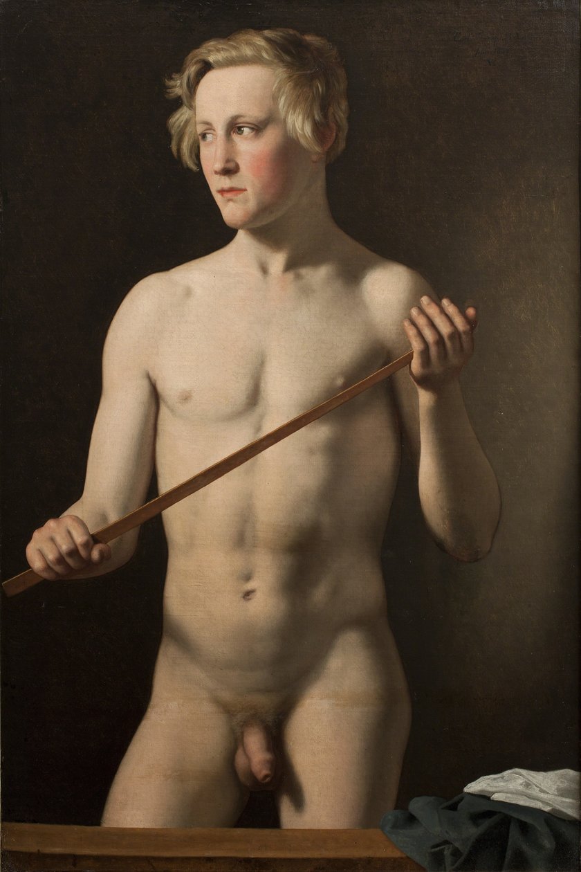 Stehendes männliches Modell Carl Frørup von Christoffer Wilhelm Eckersberg