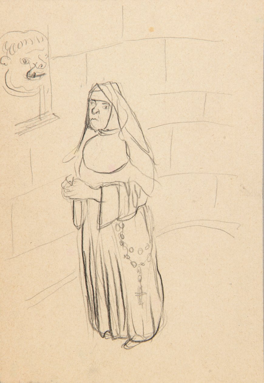 Skizze einer Nonne von Christoph Voll