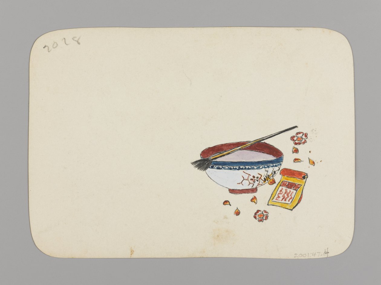 Farbnapf und Pinsel (verso), um 1880 von Christopher Grant La Farge