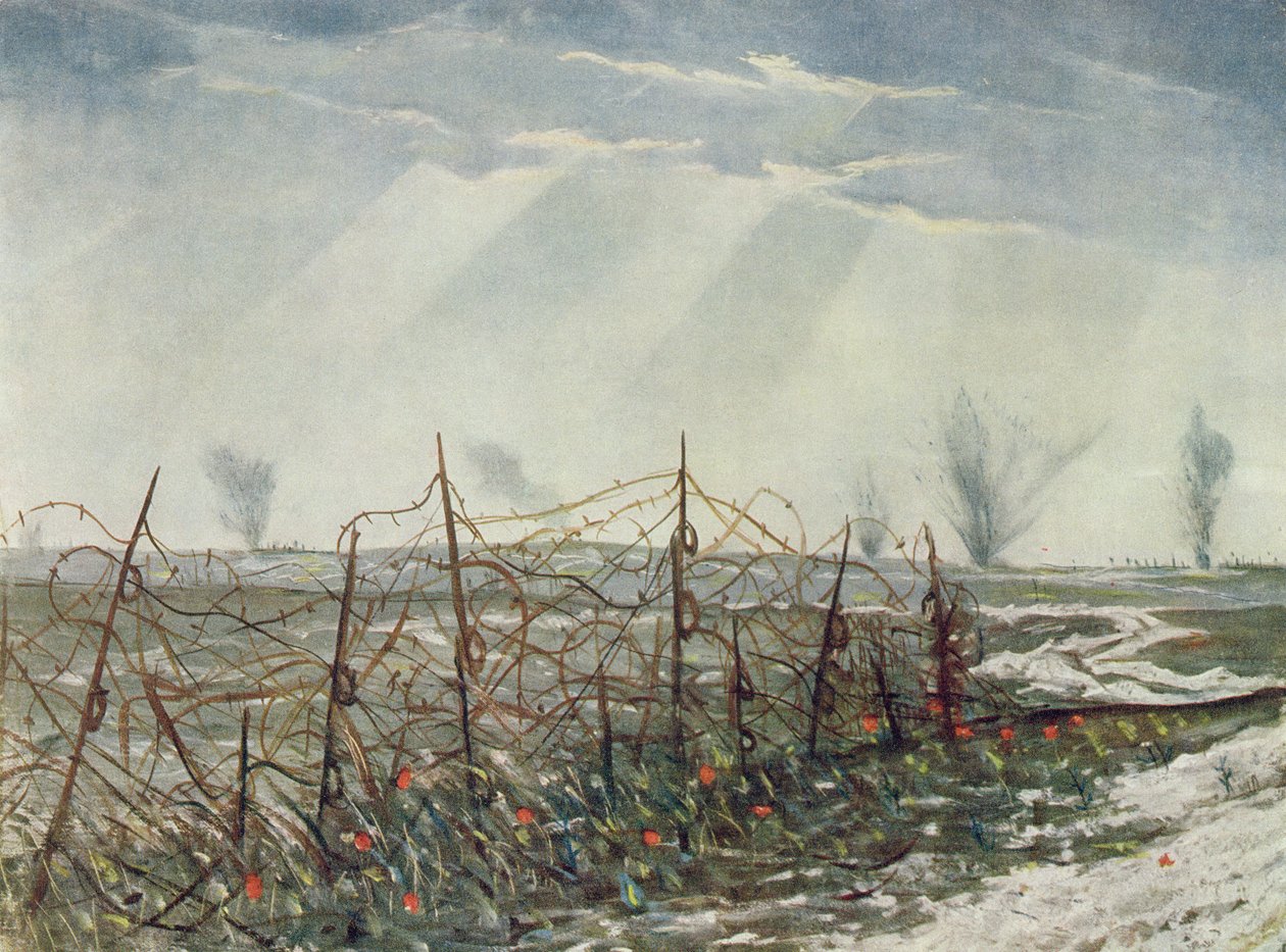 Aus einem Frontgraben, aus Britische Künstler an der Front, Fortsetzung der Westfront, 1918 von Christopher Richard Wynne Nevinson