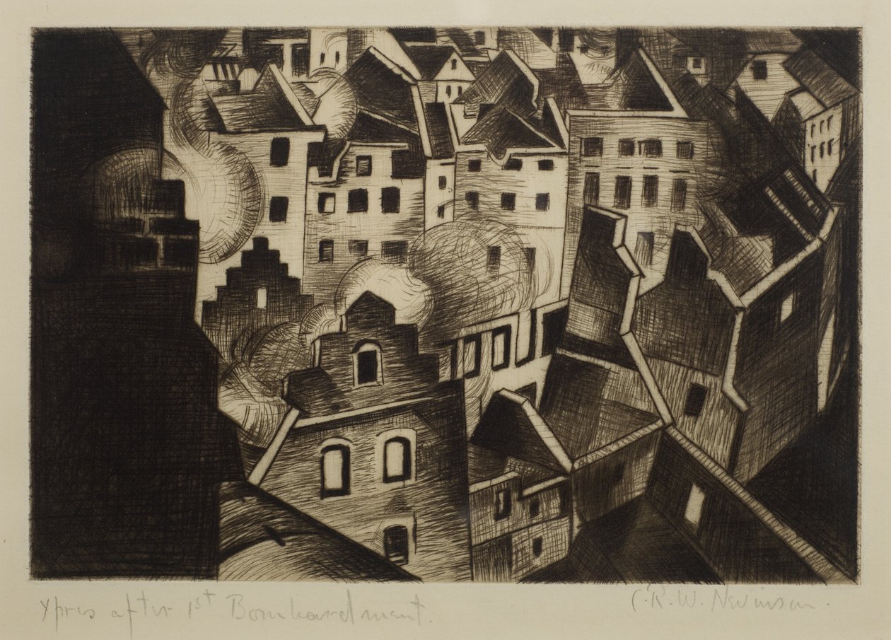 Ypern nach dem ersten Bombardement, 1916 von Christopher Richard Wynne Nevinson