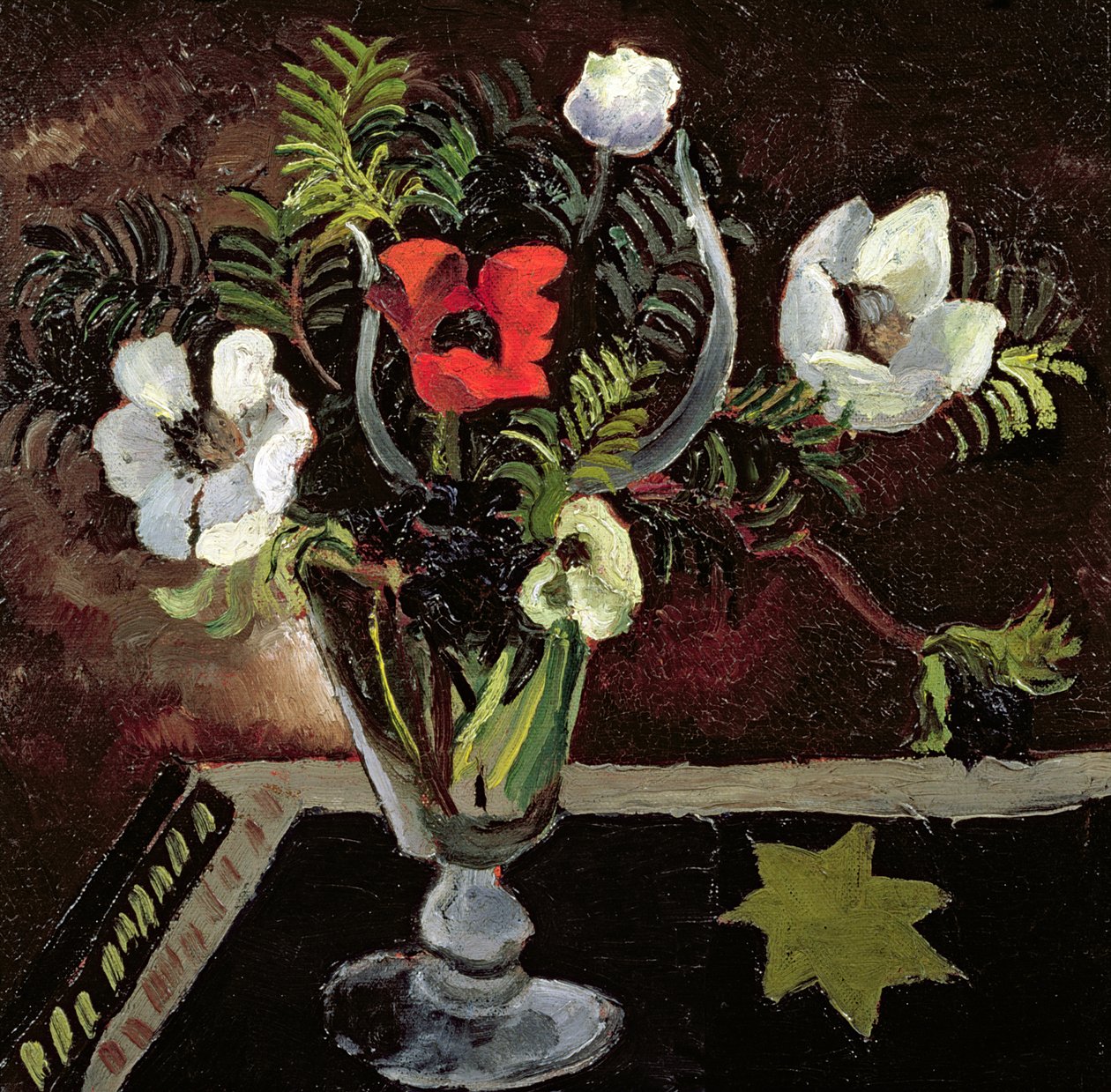 Anemonen in einem Glas von Christopher Wood