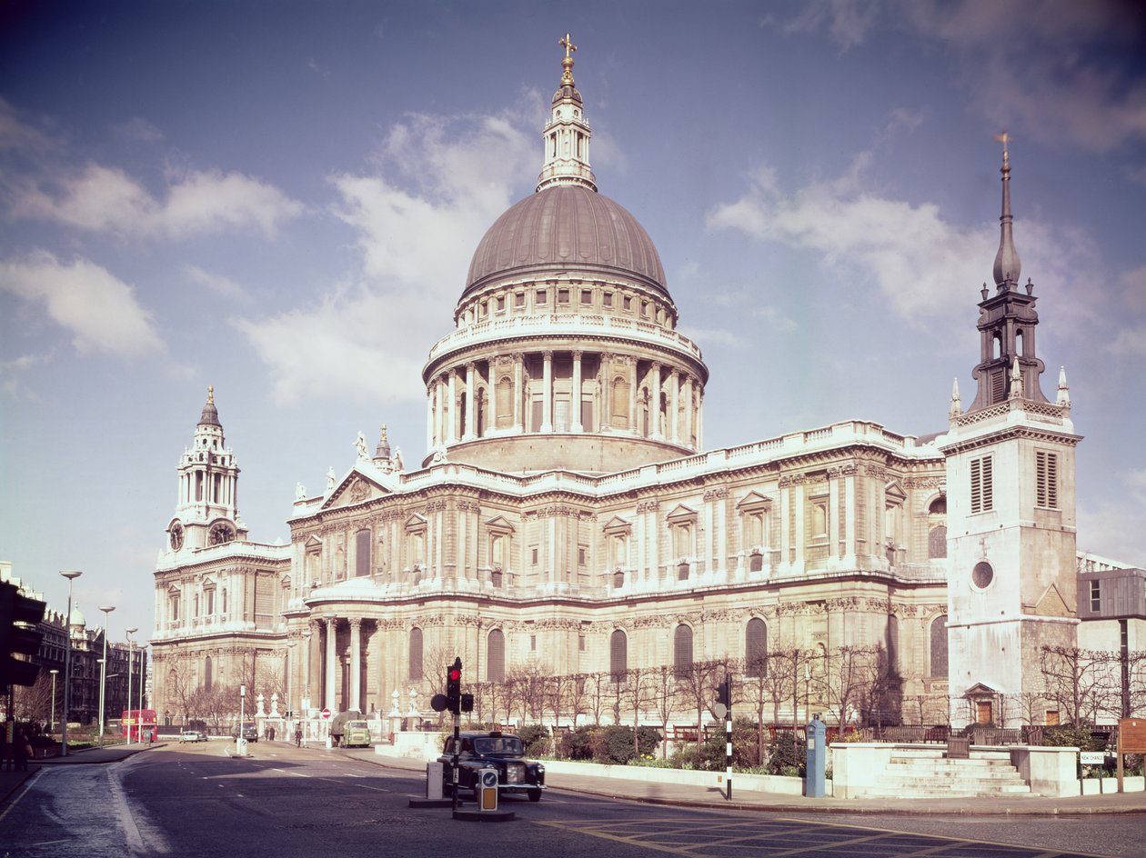 Ansicht des Äußeren, gebaut 1695-1711 von Christopher Wren