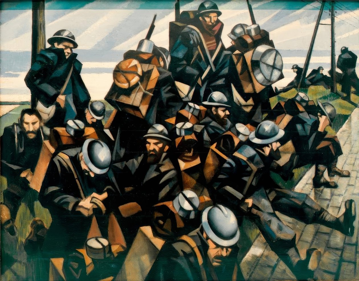 Rastende Truppen von Christopher Richard Wynne Nevinson