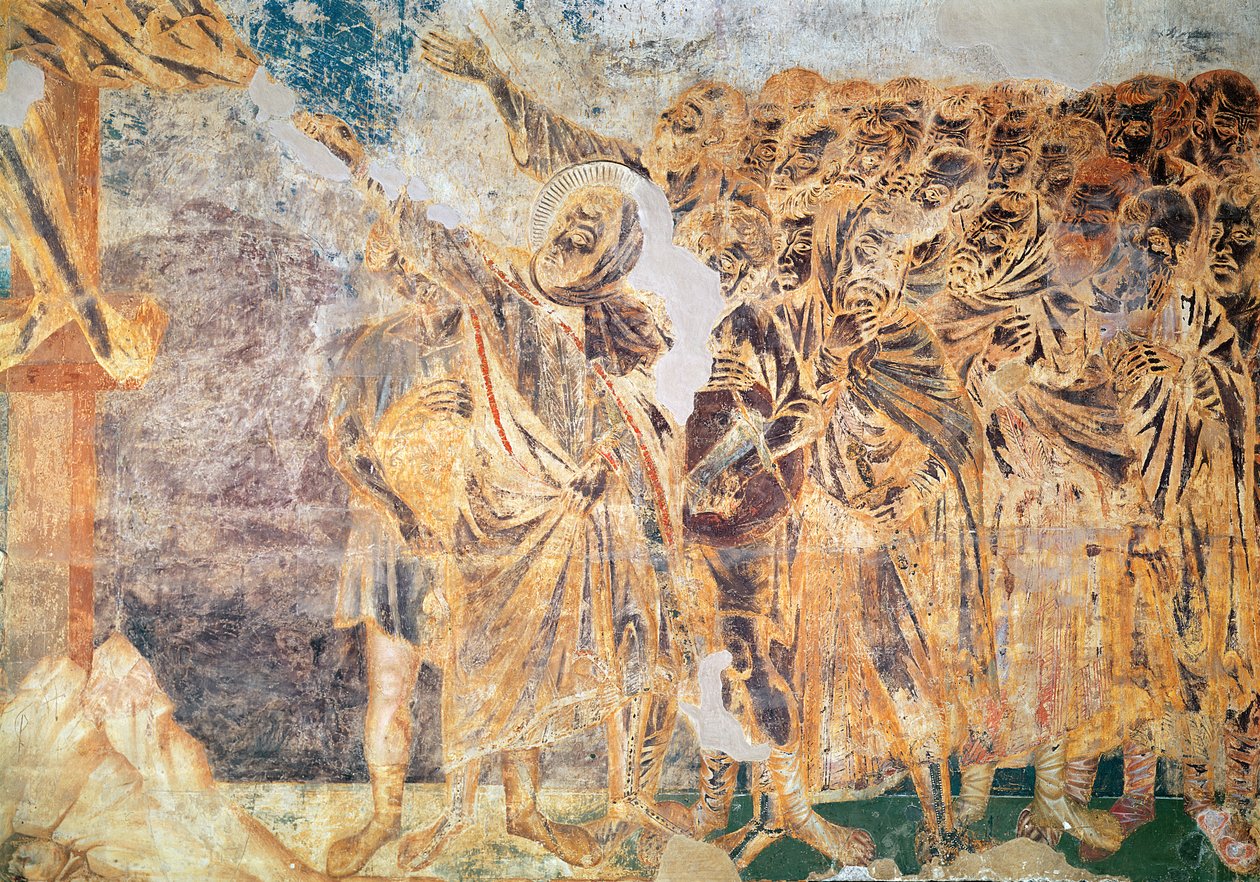 Kreuzigung, Detail der rechten Seite, ca. 1270 (Detail) von Giovanni Cimabue