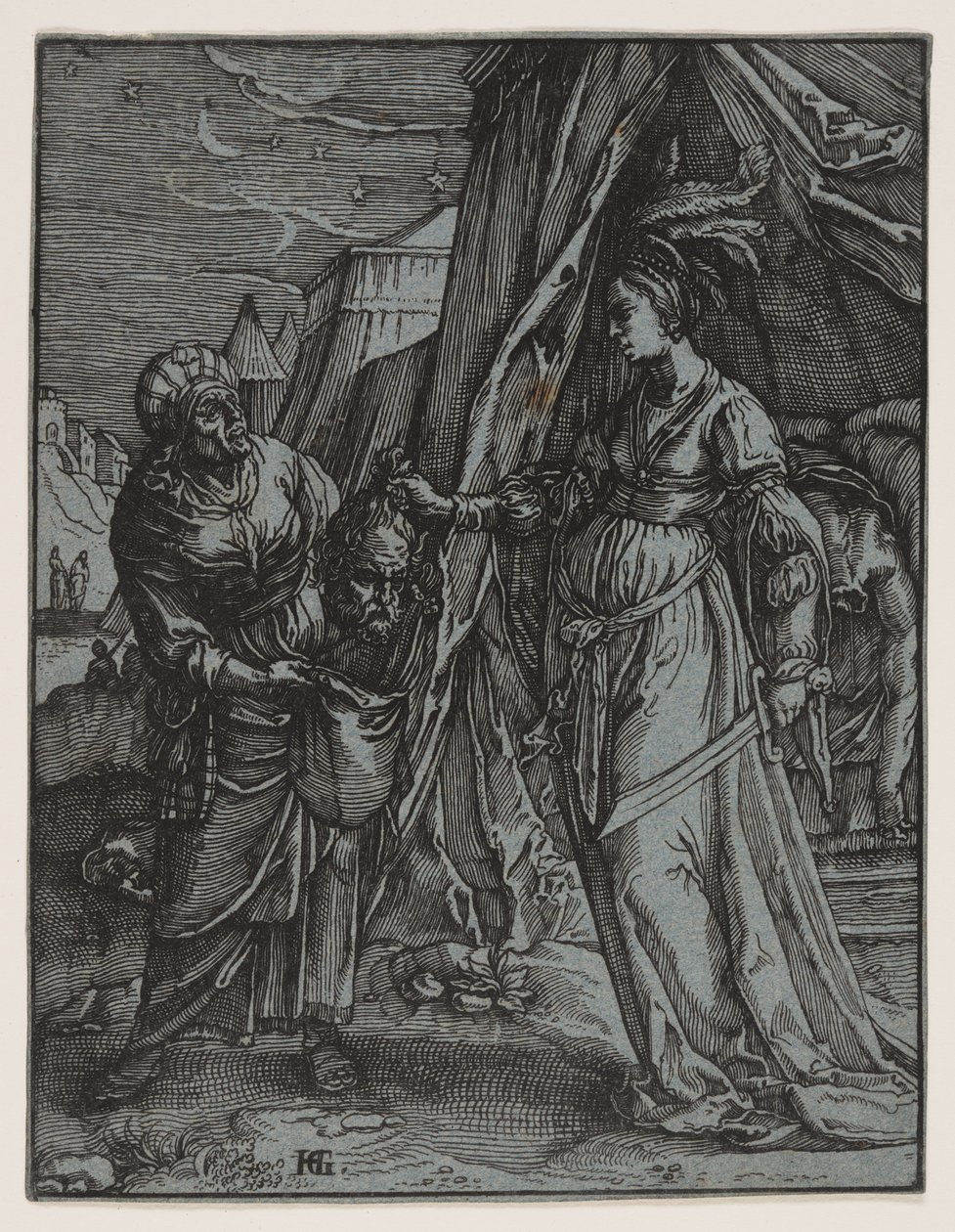 Judith mit dem Haupt des Holofernes von Claes Jansz. Visscher