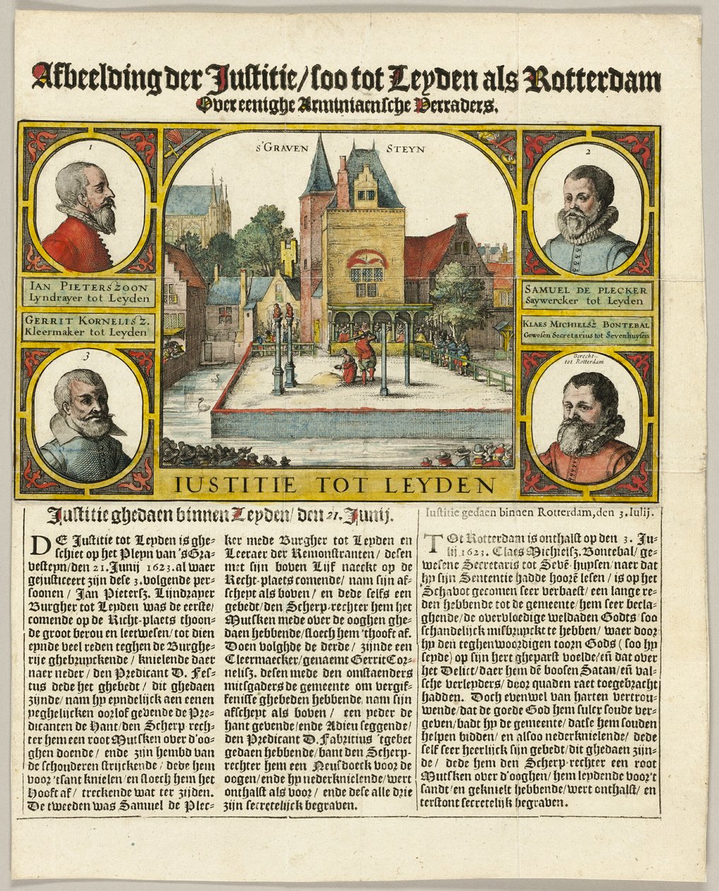 Hinrichtung der Arminianer in Leiden von Claes Jansz. Visscher II