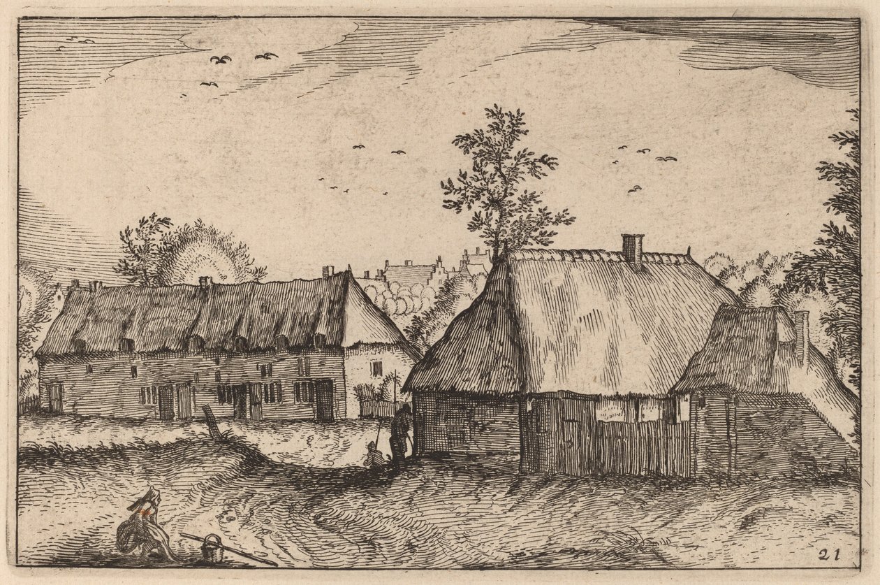 Große Schuppen von Claes Jansz Visscher after Johannes van Doetechum, the Elder after Lucas