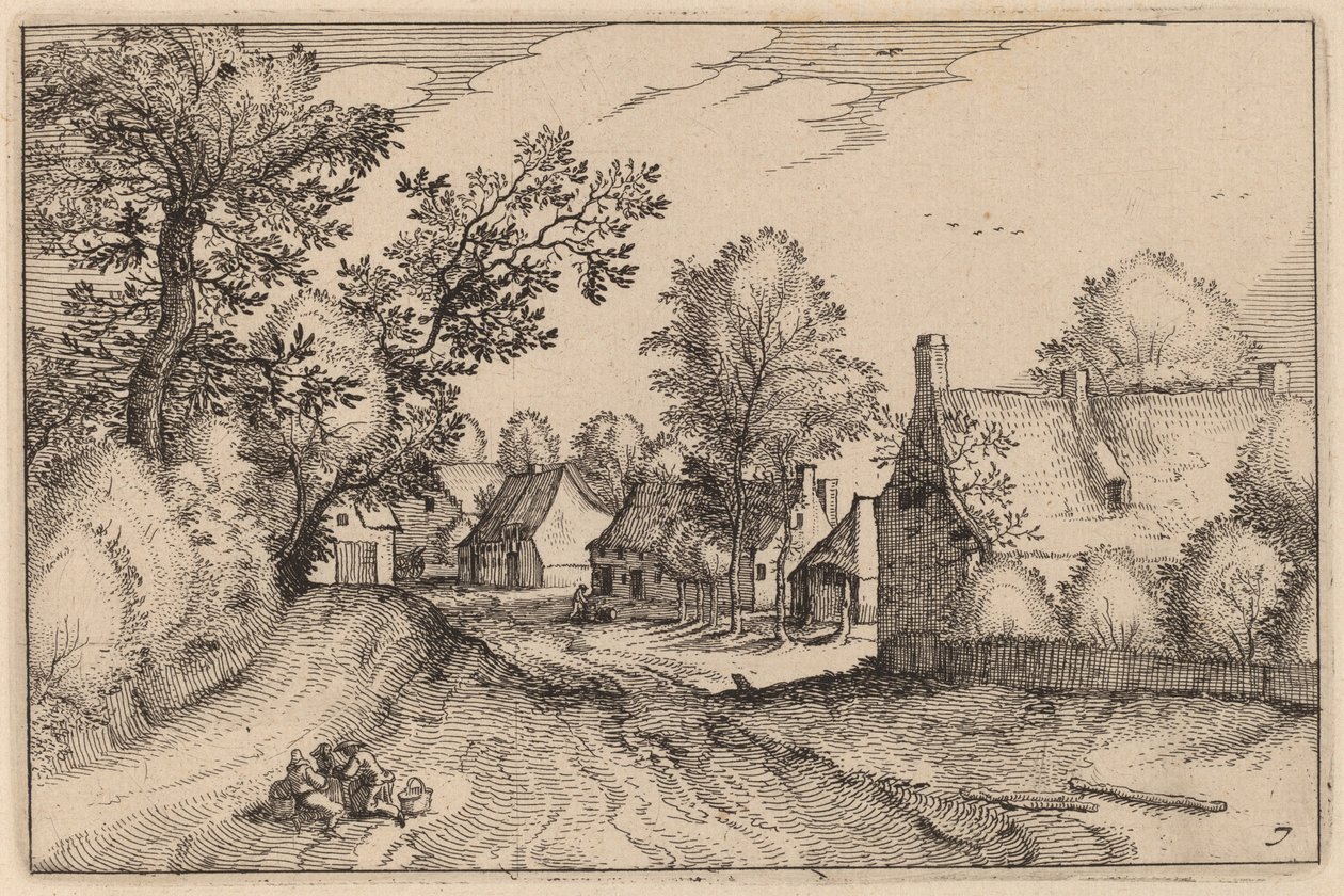 Dorfstraße von Claes Jansz Visscher after Johannes van Doetechum, the Elder after Lucas