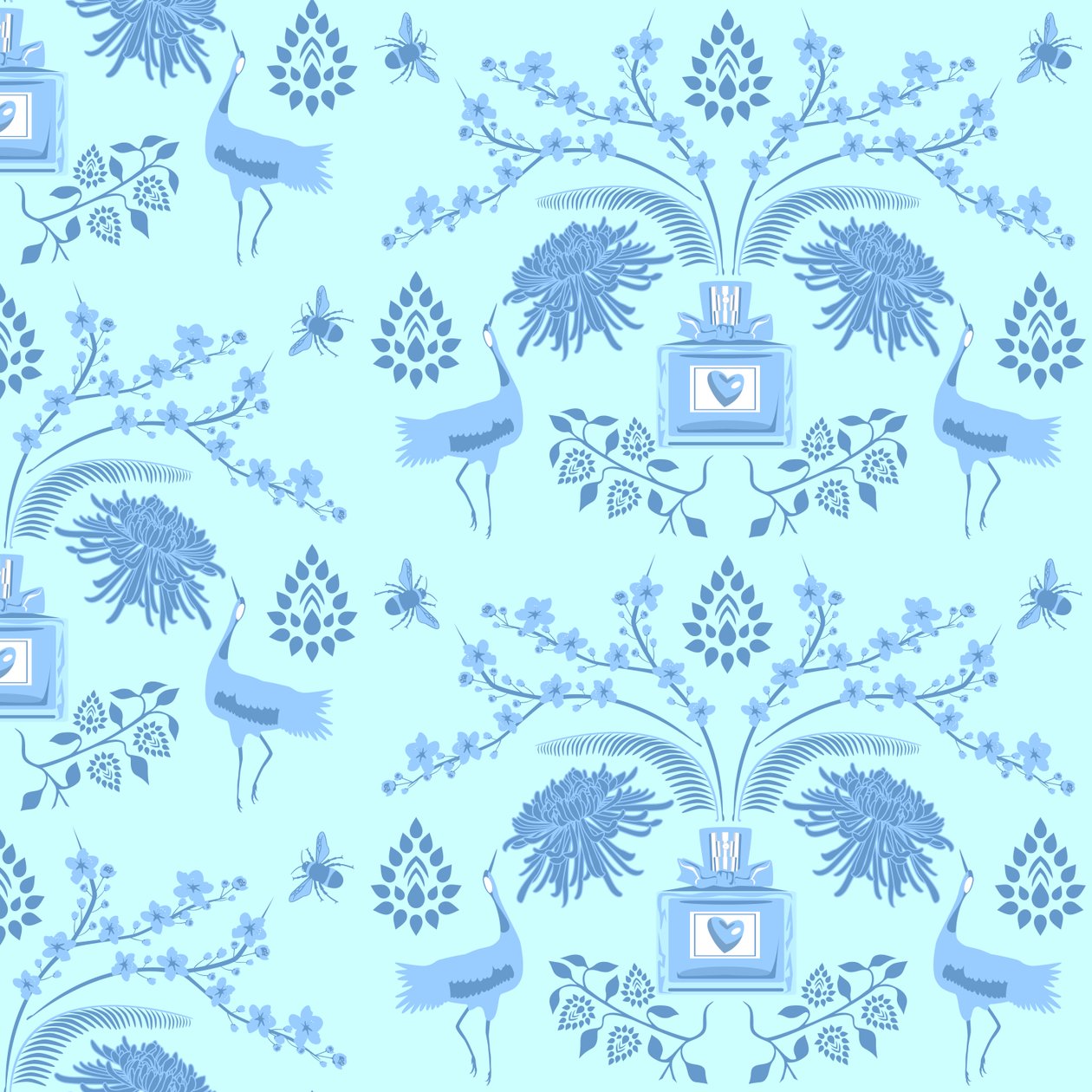 Blumenduft in Blau von Claire Huntley