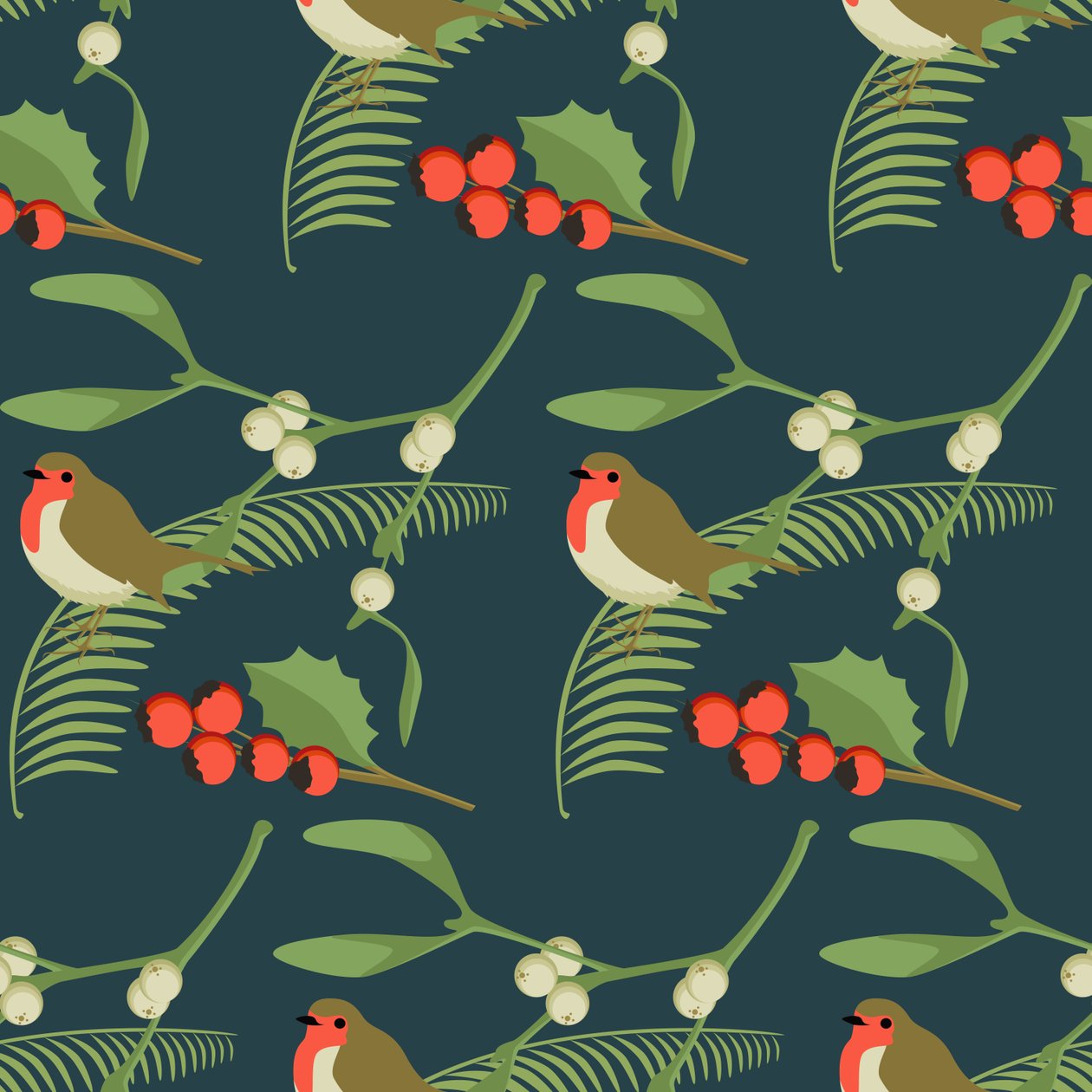 Weihnachtsrotkehlchen von Claire Huntley