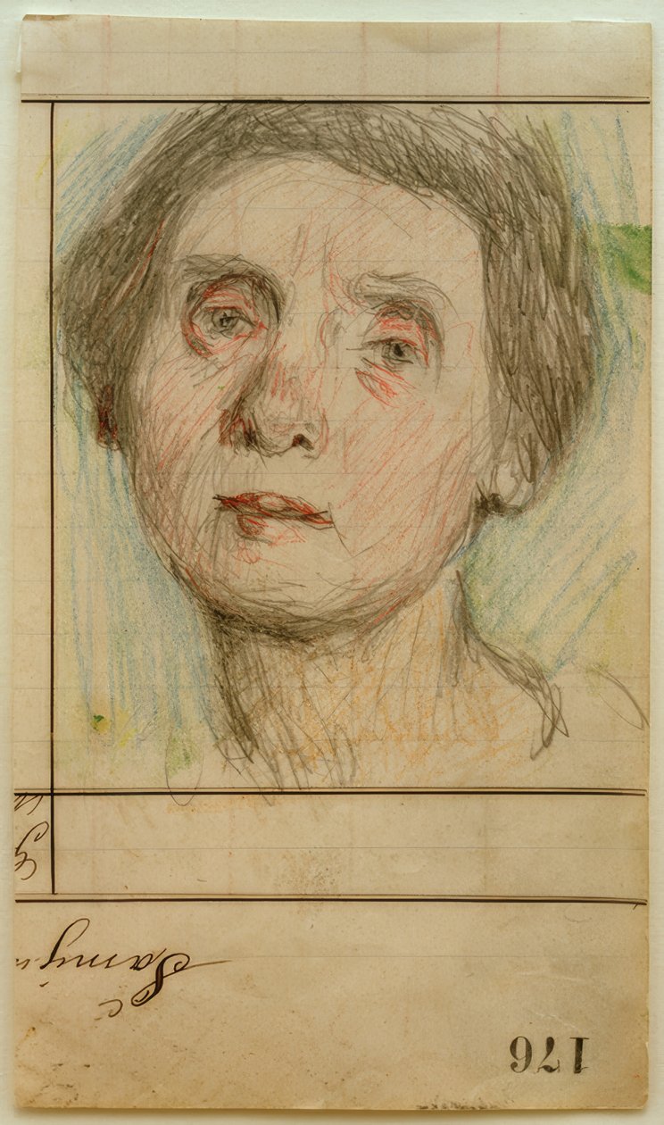 Selbstbildnis en face von Clara Siewert