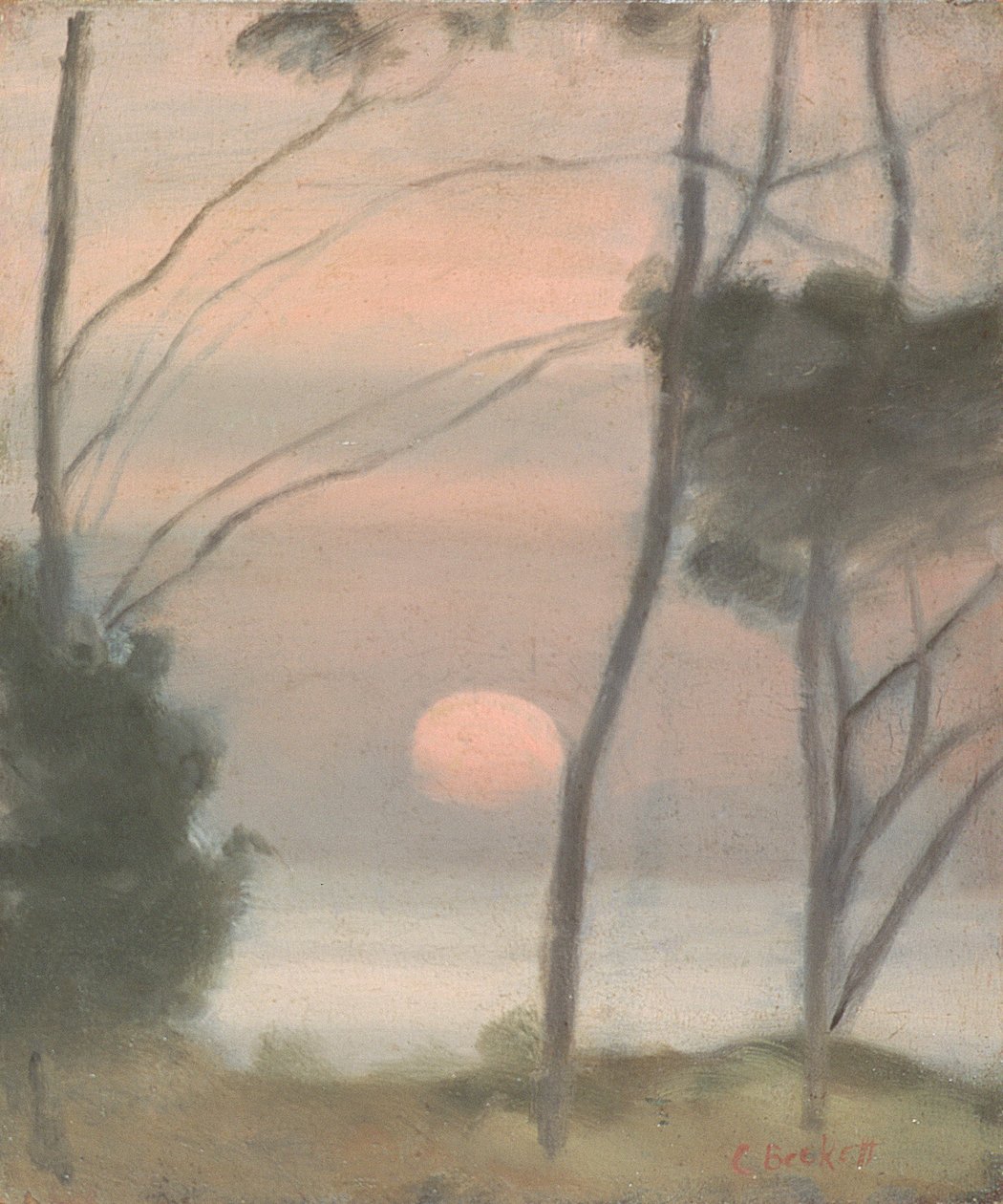 Mondaufgang, Mentone von Clarice Beckett